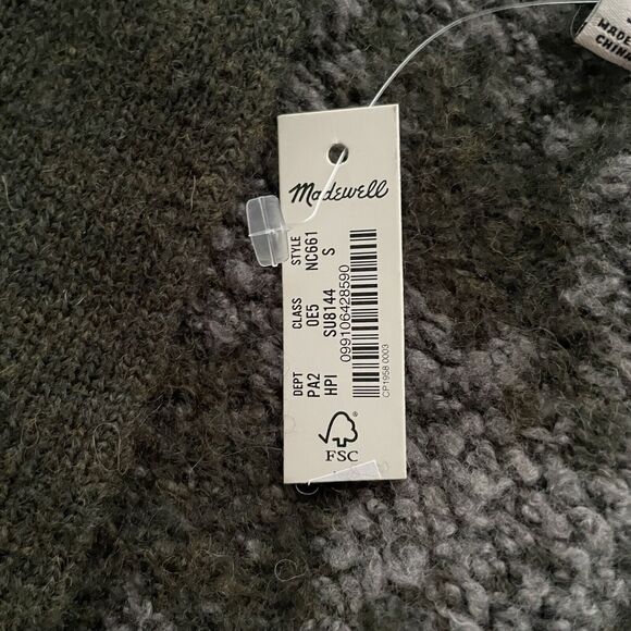 Madewell Allston Double-Button Cardigan Sweater in Houndstooth Sz S Pockets New - Picture 4 of 7